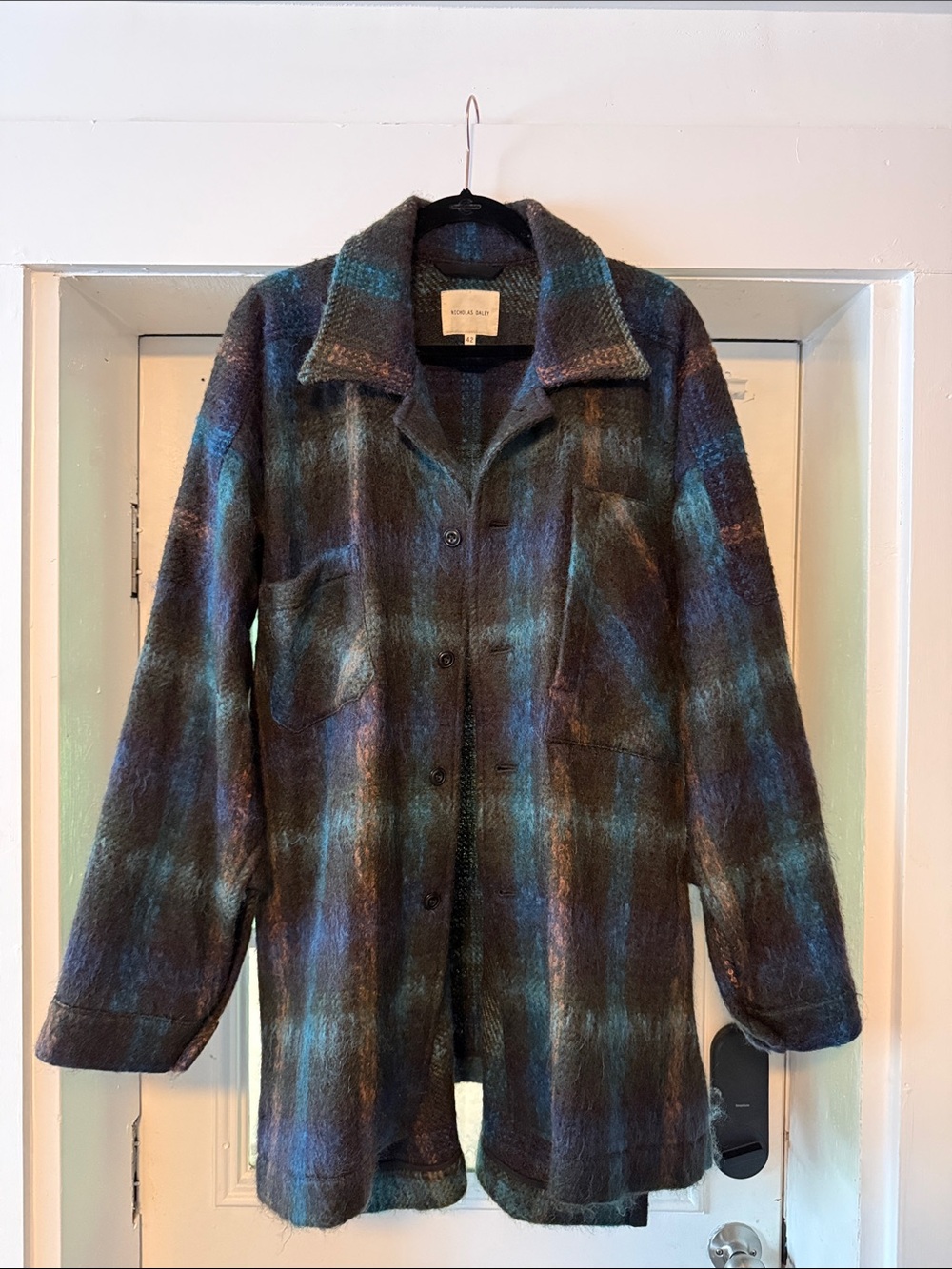 Nicholas Daley Mohair Overcoat Jacket Shirt